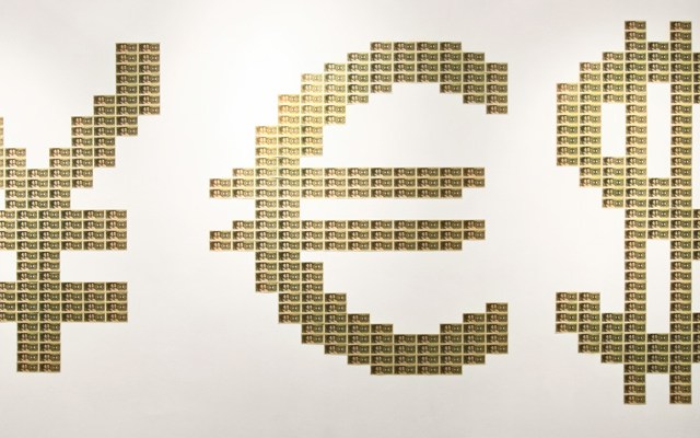 YES. Cyro GArcía. Instalación con billetes de 1 jiao. Arte Contemporáneo